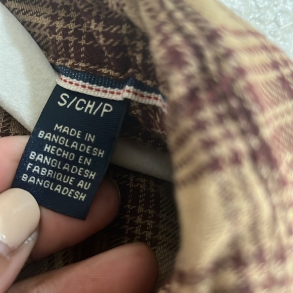 Men's Wrangler Cloud Flannel Free To Stretch Shirt Size Small Plaid Tan - Picture 11 of 11